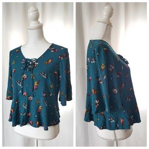 MOSSIMO Floral CROP TOP Blouse